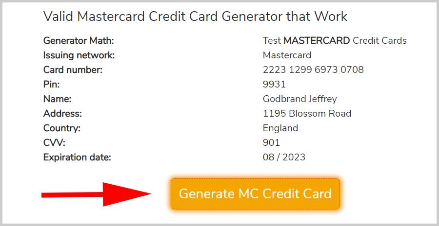 random credit card generator